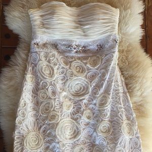 White Rosette Sue Wong Dress